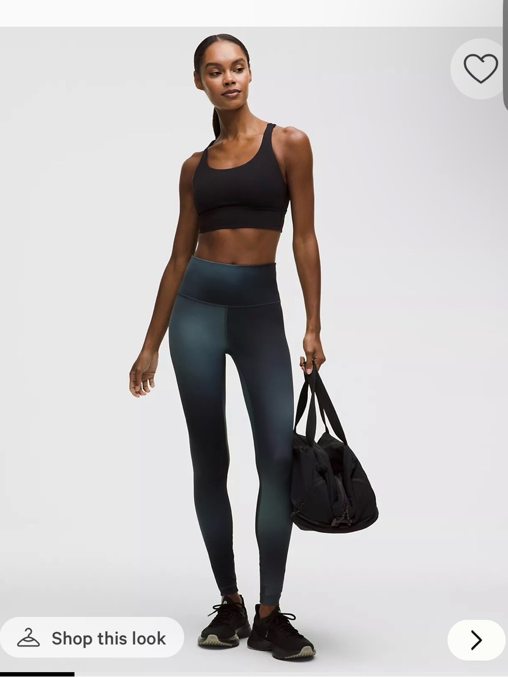 lululemon athletica High-Waist Ombre Black/Blue Leggings - Picture 3 of 3